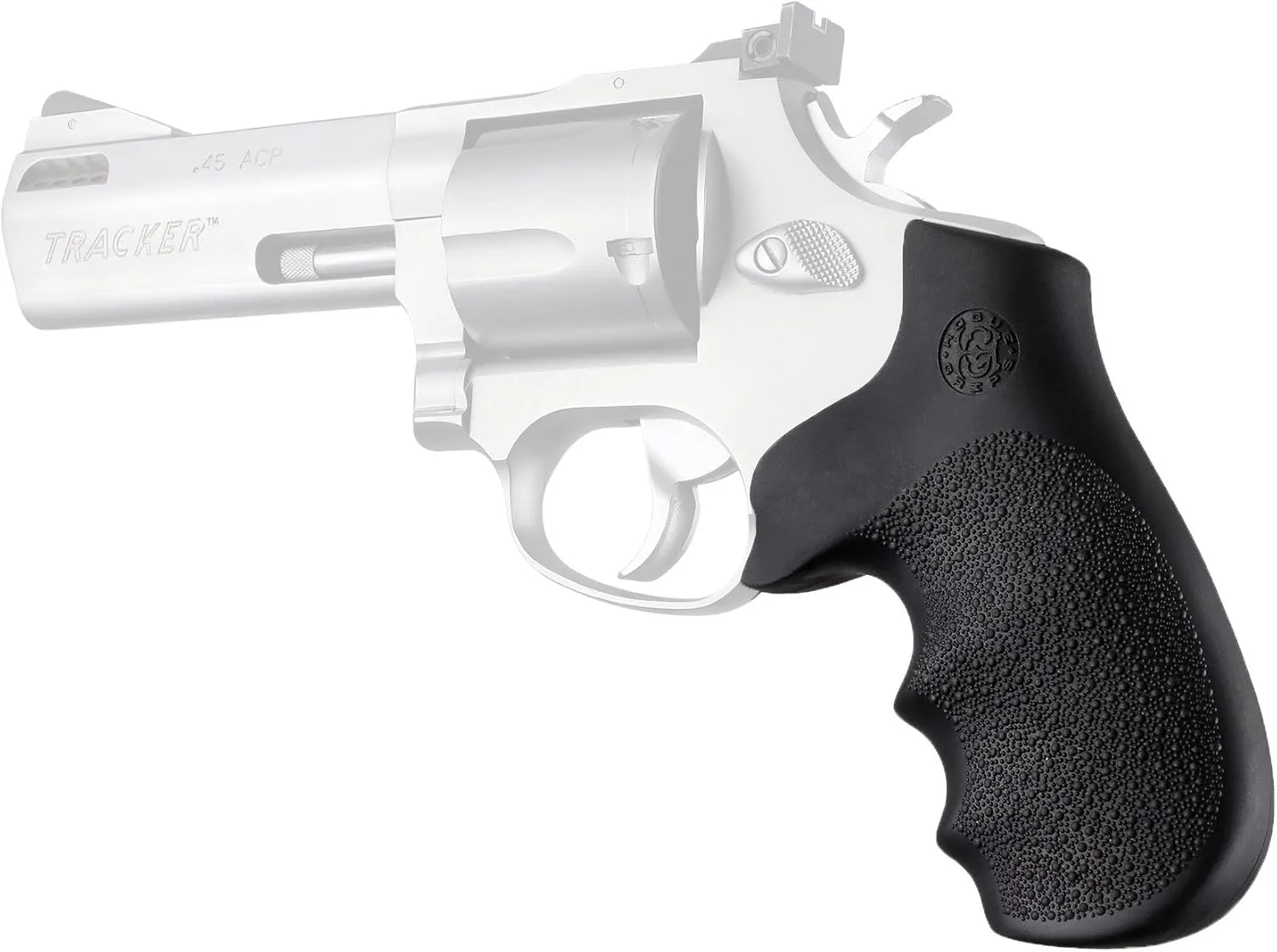 Hogue OverMolded Rubber Monogrip for Taurus Tracker/Judge Revolver Grip, Black - 73000
