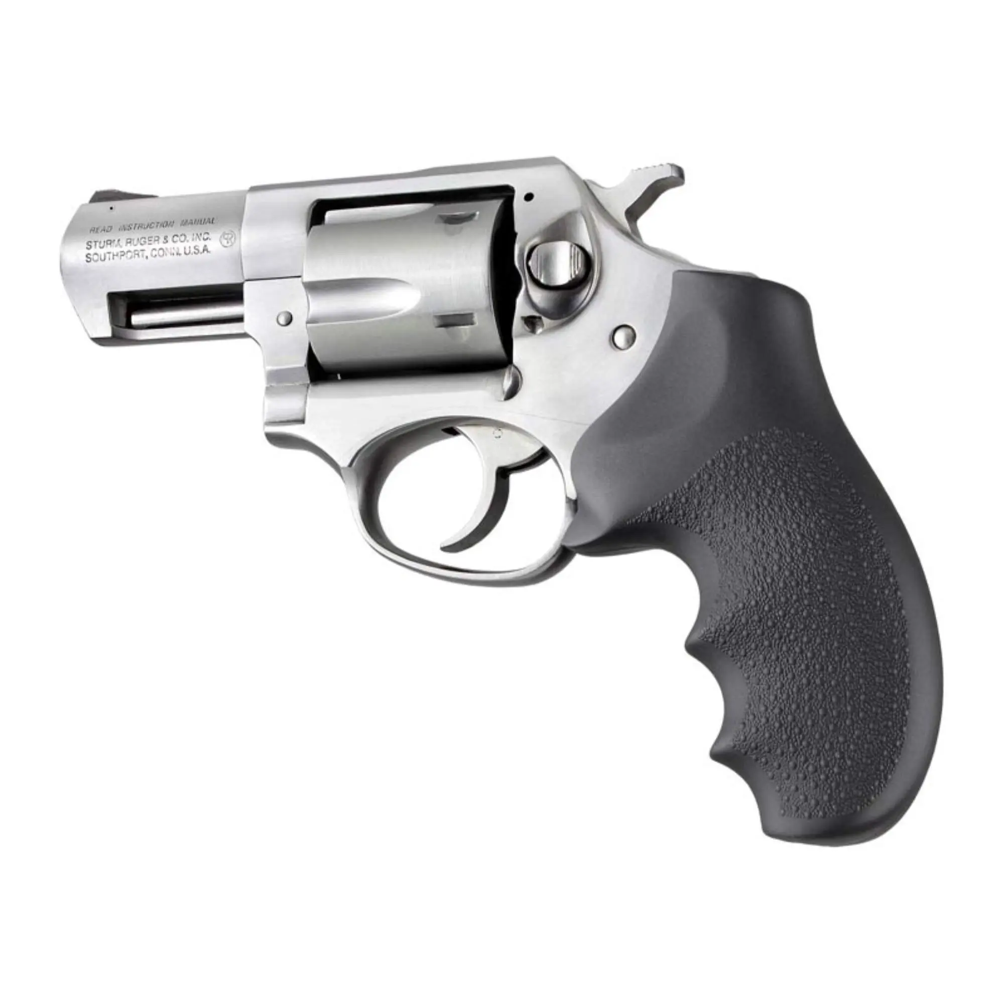 Hogue Nylon Monogrip Revolver Grips with Finger Grooves for Ruger SP101, Black - 81100
