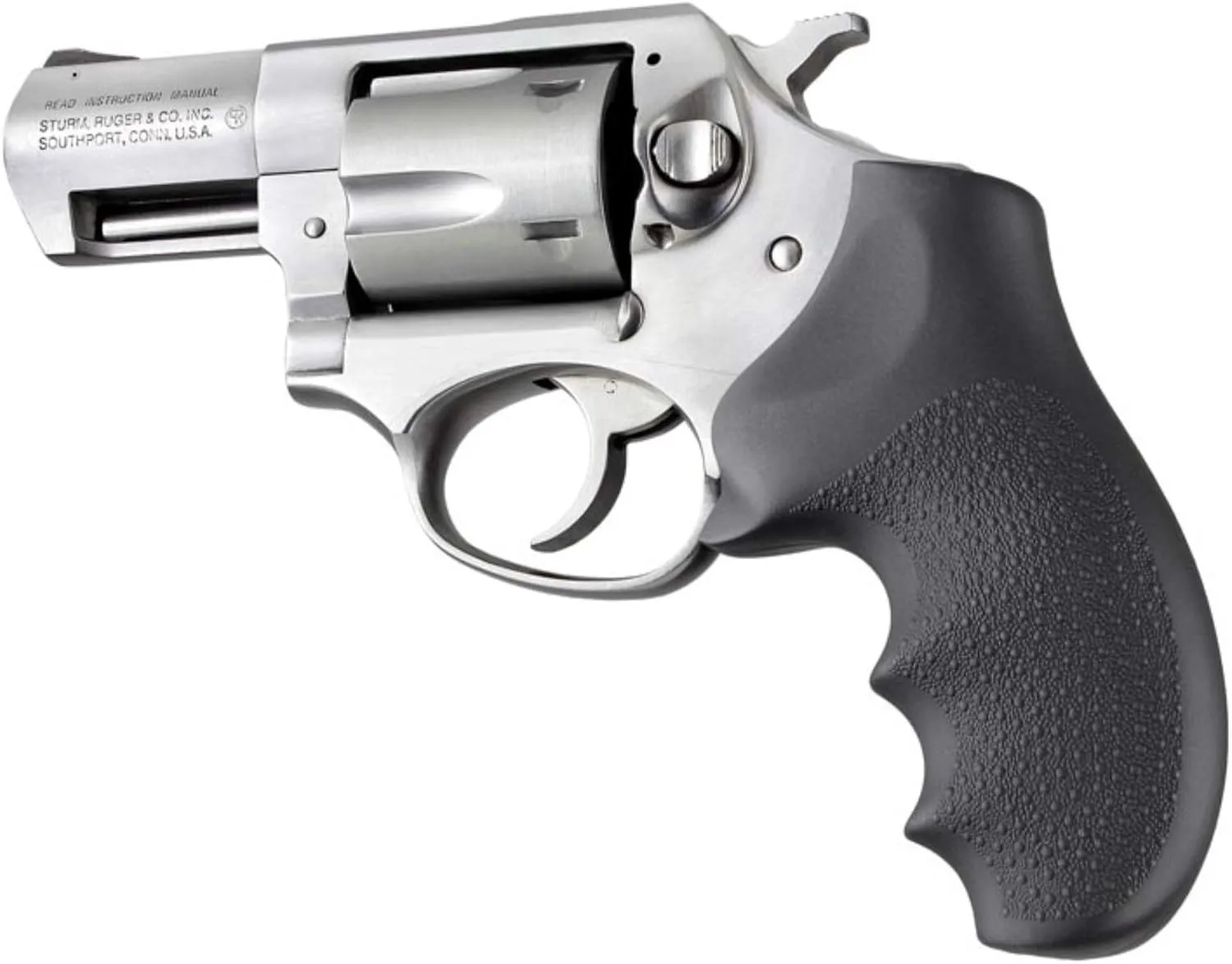 Hogue Nylon Monogrip Revolver Grips with Finger Grooves for Ruger SP101, Black - 81100