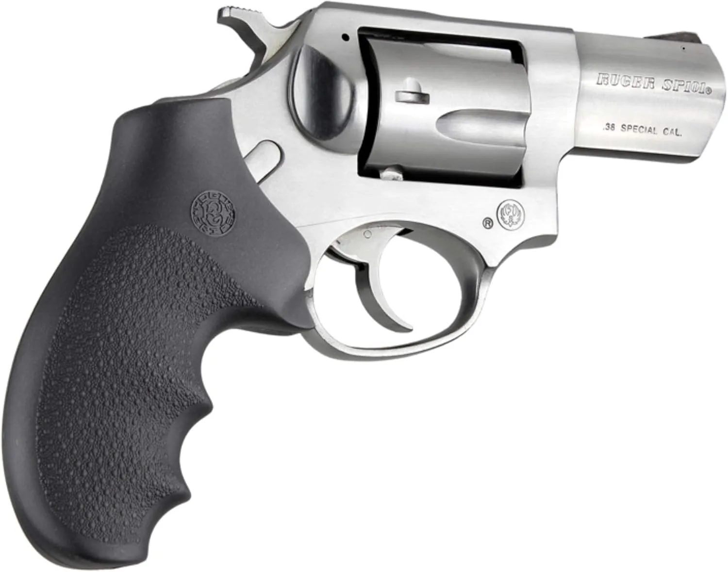 Hogue Nylon Monogrip Revolver Grips with Finger Grooves for Ruger SP101, Black - 81100