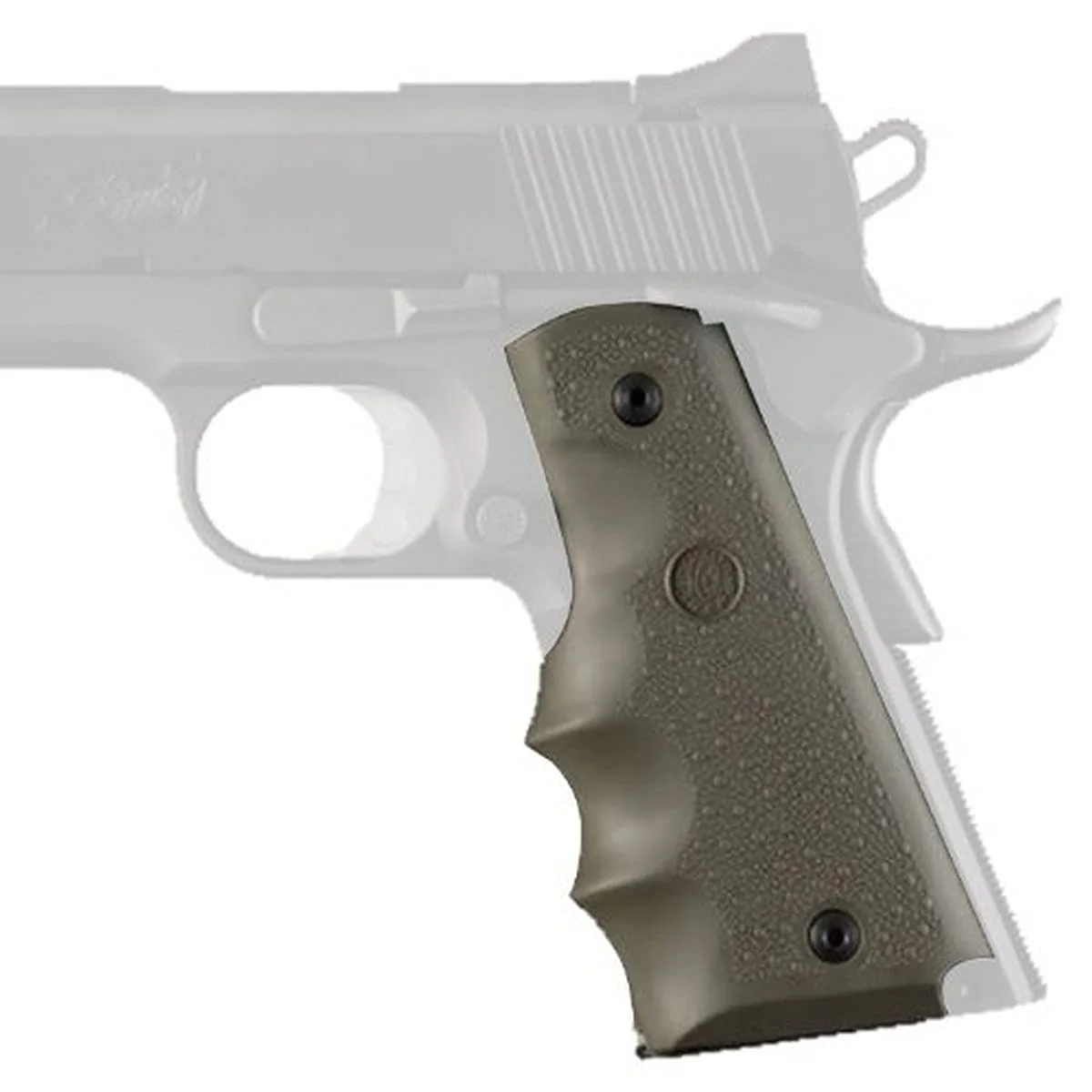 HOGUE OverMolded Rubber Grip for Colt 1911 Government Model with Finger Grooves