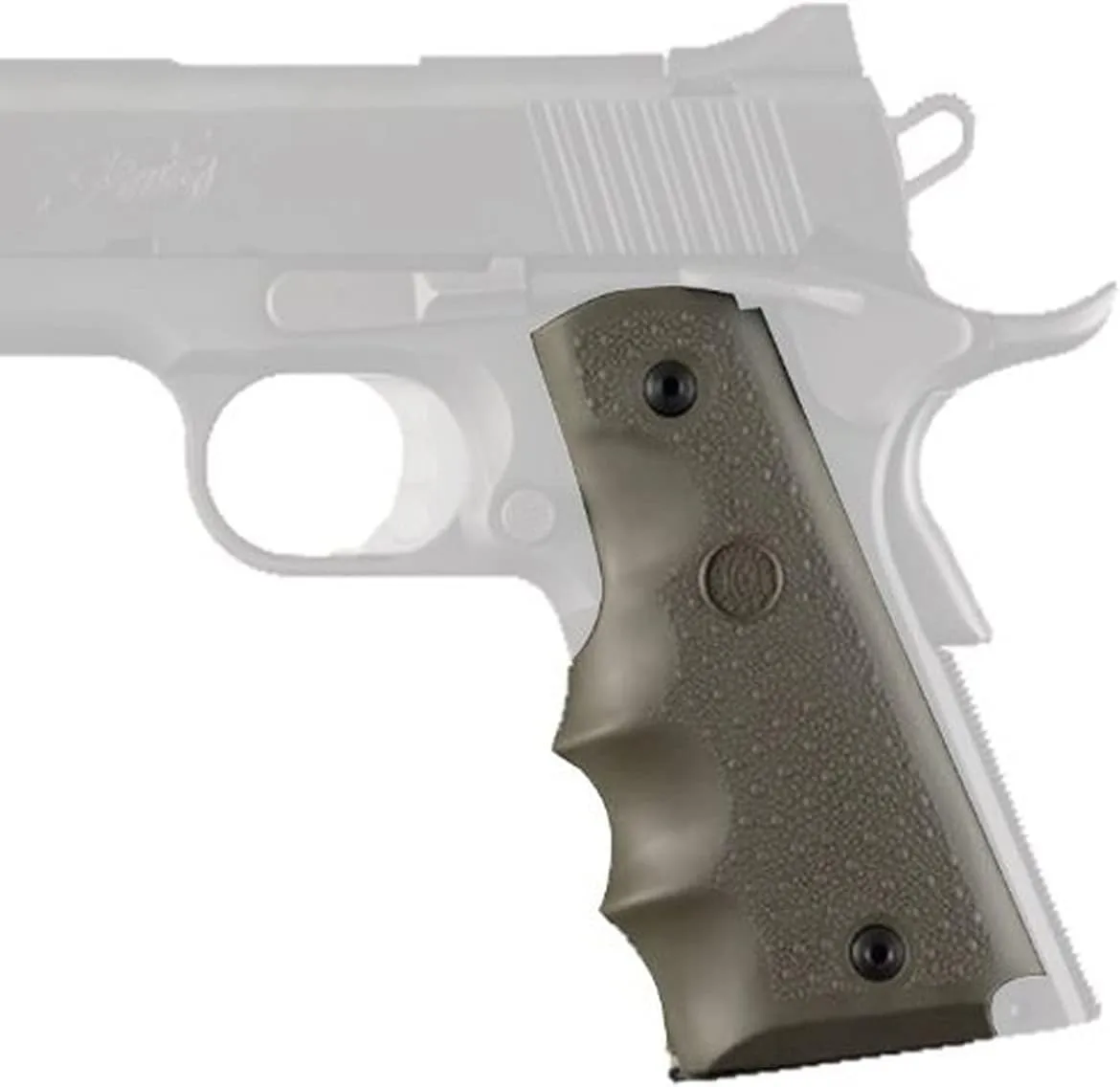 HOGUE OverMolded Rubber Grip for Colt 1911 Government Model with Finger Grooves