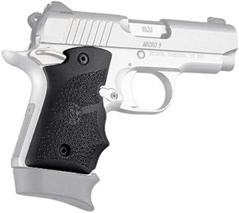 HOGUE OverMolded Rubber Grip for Kimber Micro 9 with Ambidextrous Safety and Finger Grooves