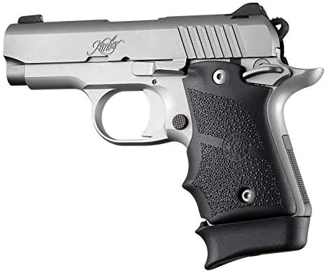 HOGUE OverMolded Rubber Grip for Kimber Micro 9 with Ambidextrous Safety and Finger Grooves