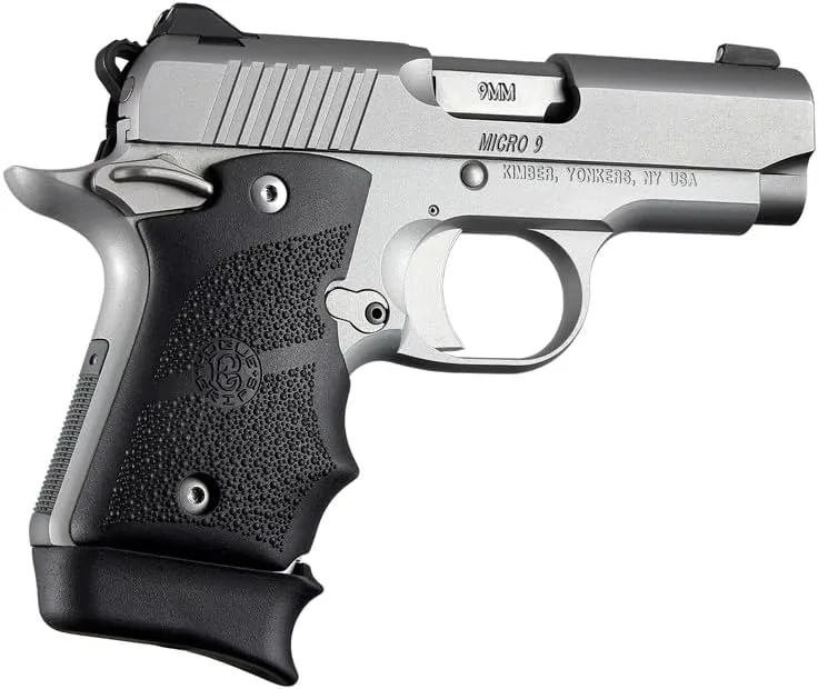 HOGUE OverMolded Rubber Grip for Kimber Micro 9 with Ambidextrous Safety and Finger Grooves