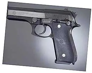 Hogue Rubber Grip Panel Set for Taurus PT-92, PT-99, PT-100, PT101, PT-92AR, Black - 99010