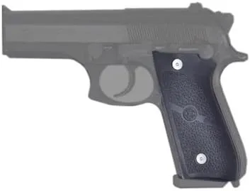Hogue Rubber Grip Panel Set for Taurus PT-92, PT-99, PT-100, PT101, PT-92AR, Black - 99010