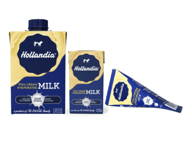 Hollandia Evaporated Milk 190g, 120g, 50g