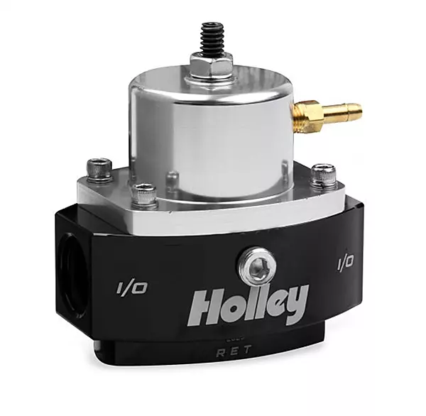 Holley Performance 12-880 Adjustable Billet By-Pass Fuel Regulator, Black (12880)