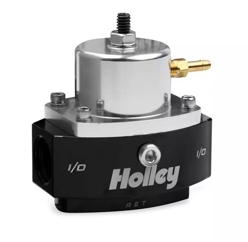 Holley Performance 12-880 Adjustable Billet By-Pass Fuel Regulator, Black (12880)