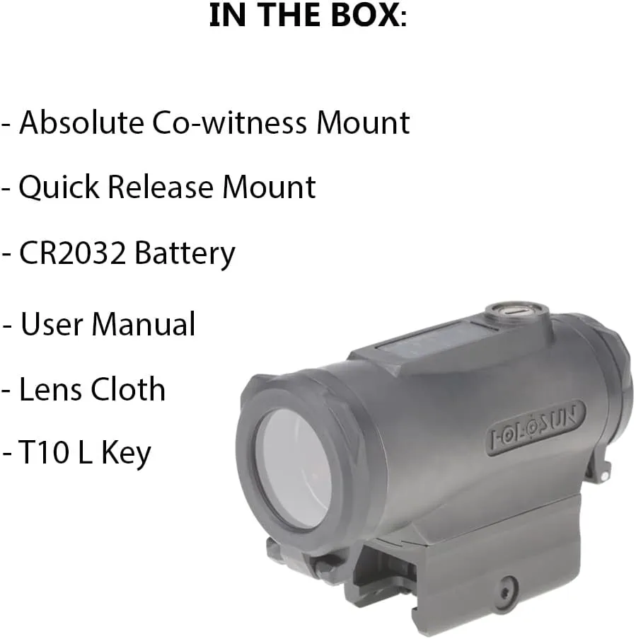 HOLOSUN HE530C Micro Red Dot Sight with 2 MOA Dot & 65 MOA Circle