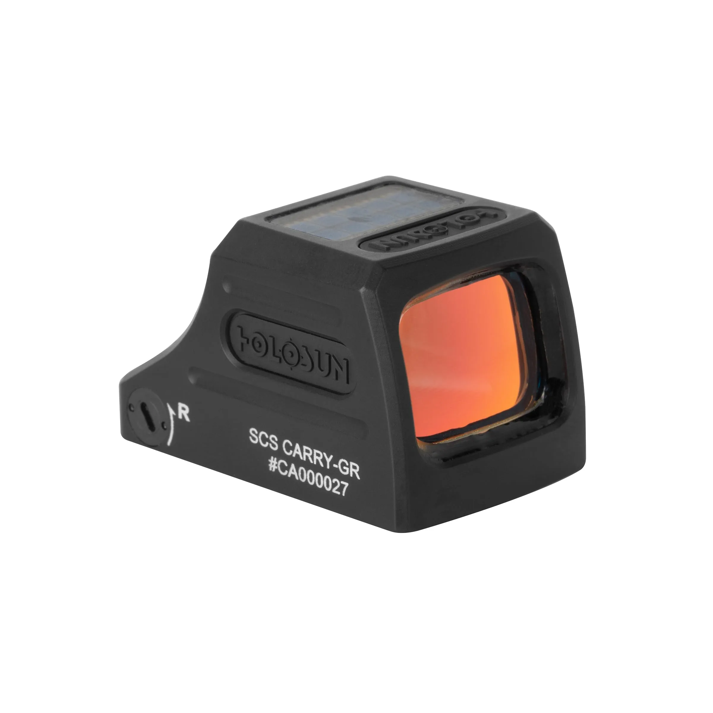 HOLOSUN Green Multi-Reticle, Enclosed, Aluminum, Solar Charging K Compact Pistol Cut (SCS-Carry-GR)