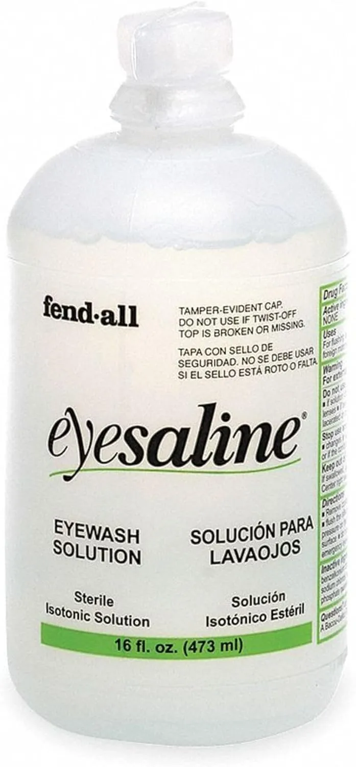Honeywell Personal 16 oz. (473 ml) Trilingual Sterile Saline Eye Wash Bottle with Extended Flow Nozzle