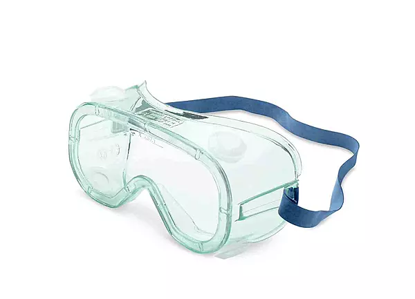 Honeywell Uvex by A610S Series Splash Goggle with Transparent Green Body and Clear Lens with Fog-Ban Anti-Fog Coating
