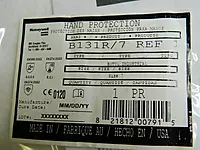 Honeywell B131R/7 Work Gloves, Unsupported Butyl, Size 7