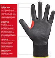 Honeywell CoreShield, 10 gauge HPPE/Kevlar/alloy black liner, smooth nitrile black coating, A8/F