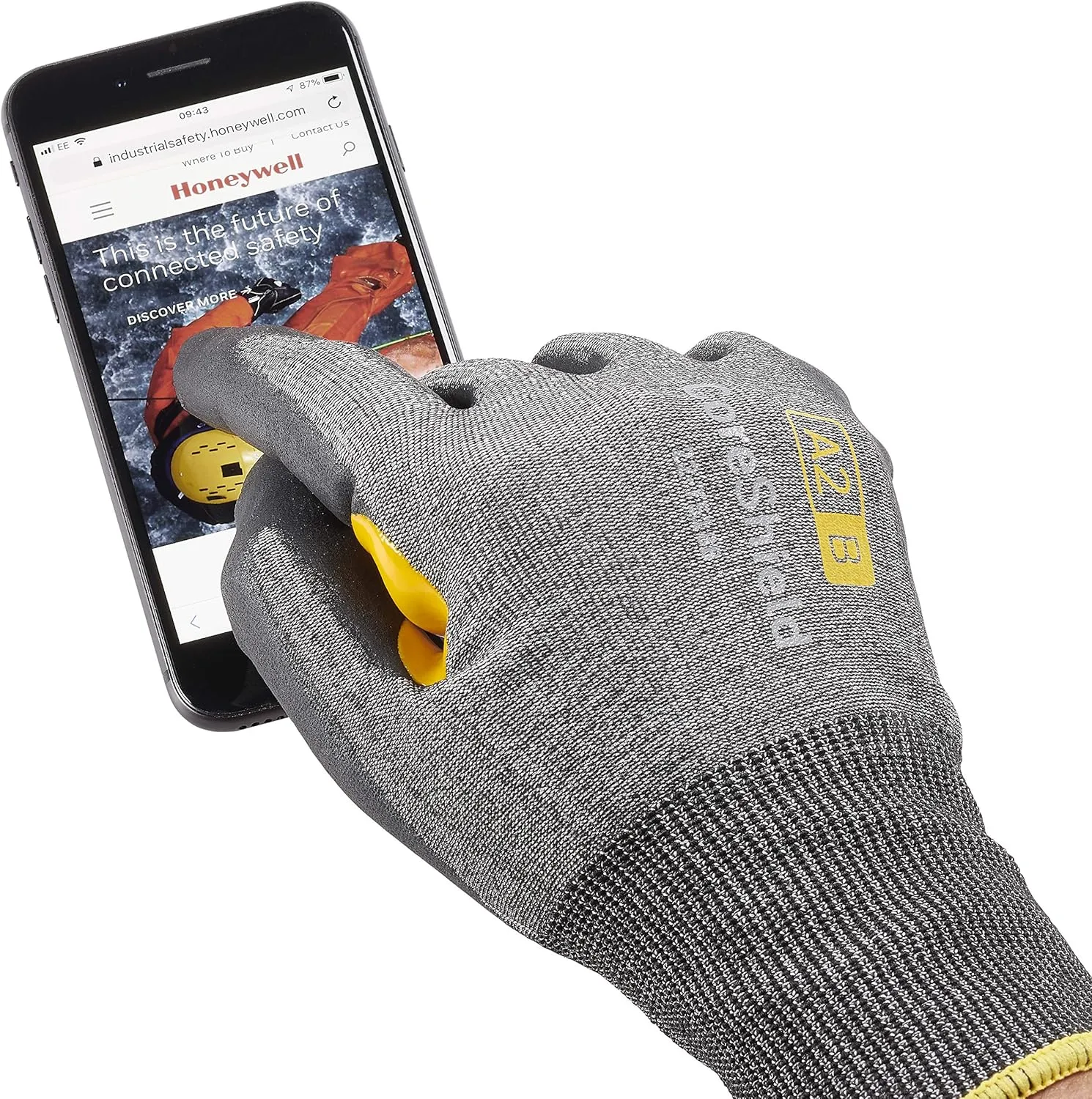 Honeywell CoreShield, 18 gauge HPPE grey liner, nitrile micro-foam black coating, A2/B