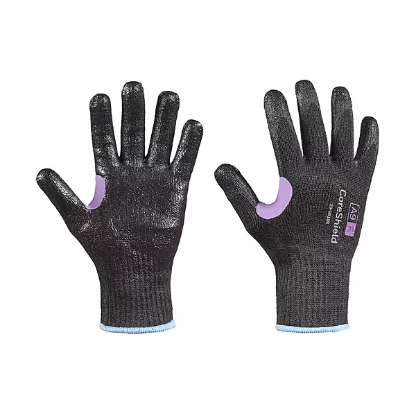 Honeywell Safety Products CoreShield, 10 gauge HPPE/Kevlar/alloy black liner, smooth nitrile black coating, A9/F