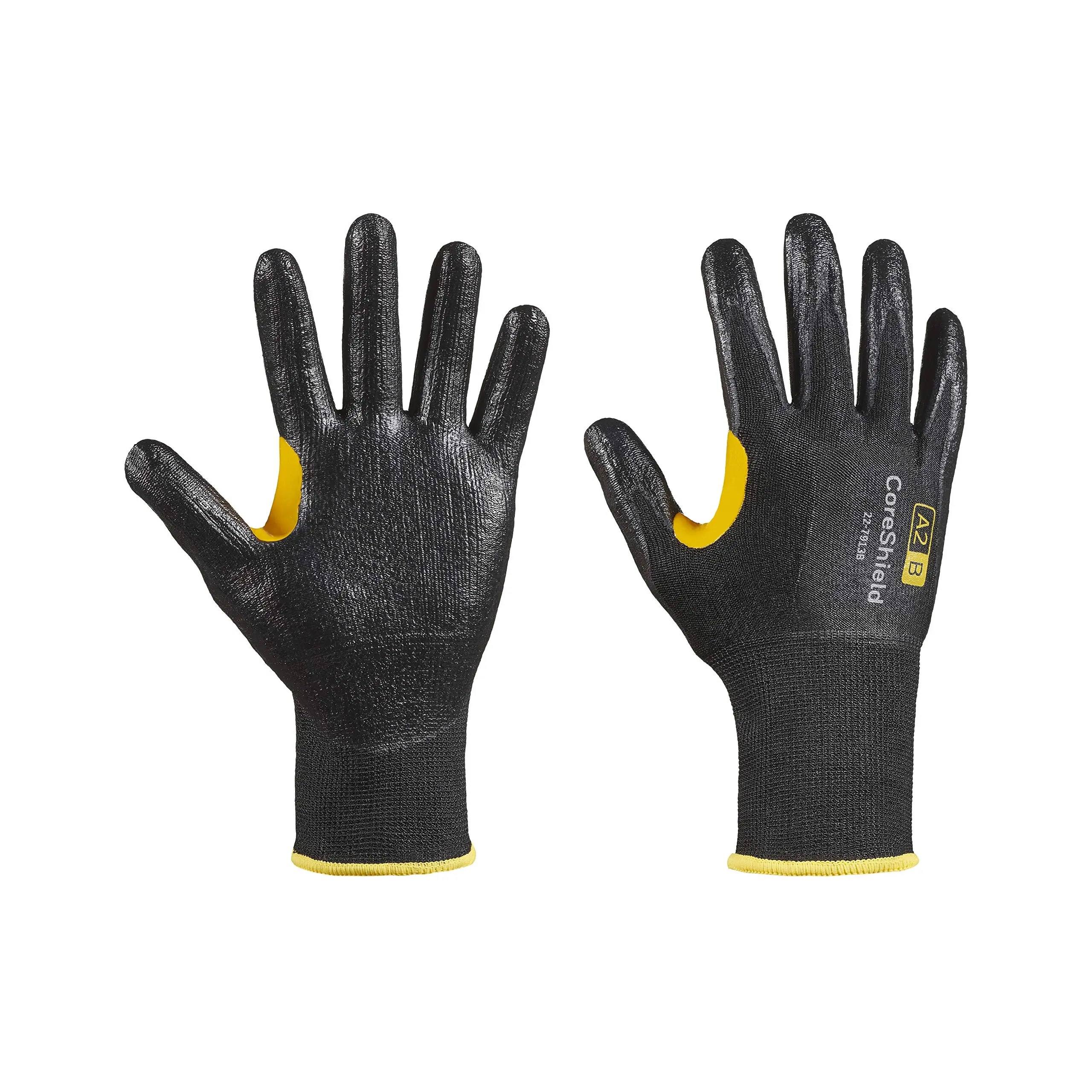 CoreShield, 13 gauge HPPE black liner, smooth nitrile black coating, A2/B, Size L