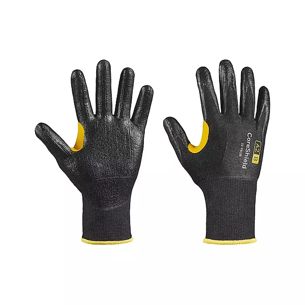 CoreShield, 13 gauge HPPE black liner, smooth nitrile black coating, A2/B, Size L