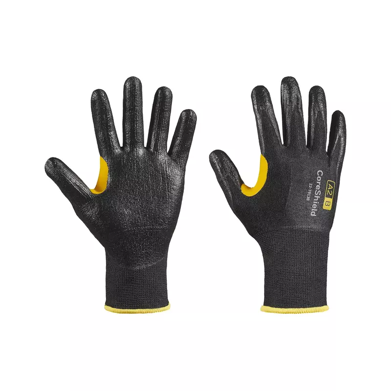 CoreShield, 13 gauge HPPE black liner, smooth nitrile black coating, A2/B, Size L