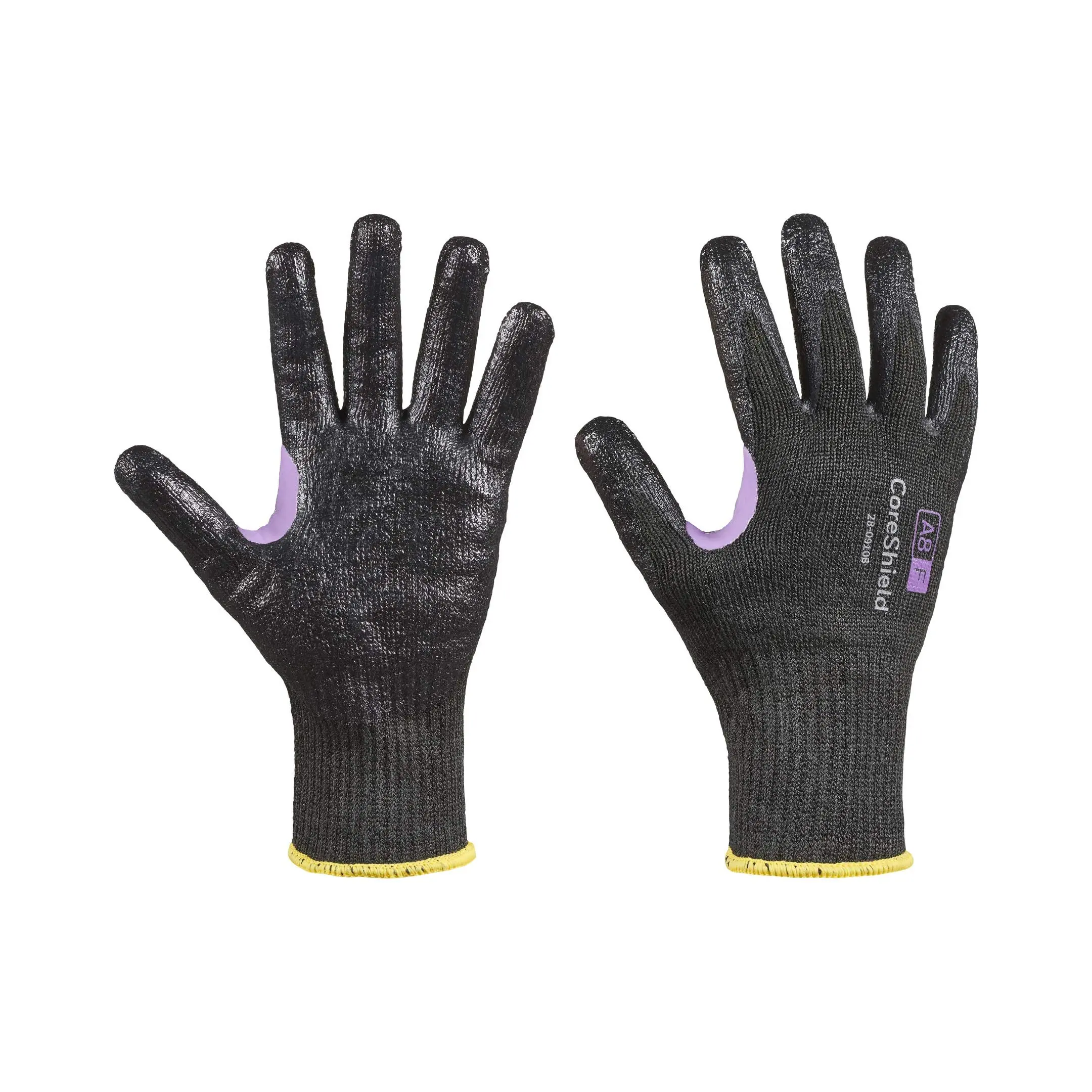 Honeywell CoreShield, 10 gauge HPPE/Kevlar/alloy black liner, smooth nitrile black coating, A8/F