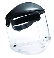 Honeywell Home Fibre-Metal FM400DCCLC Clear Visor Clear Chin Guard 4" Crown Size Ratchet Dual Crown High Performance Face