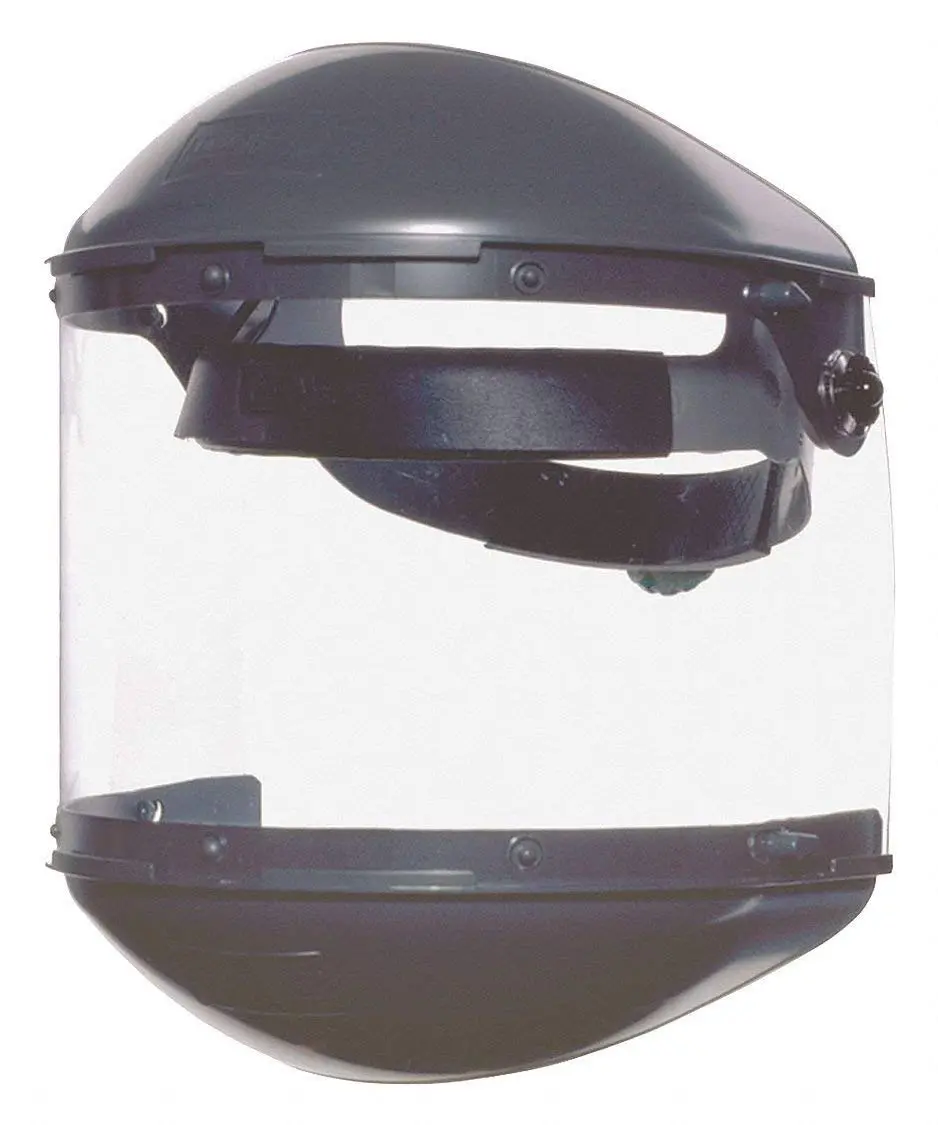 Fibre-Metal by Honeywell FM400DCCL Clear Visor Gray Noryl Chin Guard 4" Crown Size Ratchet Dual Crown High Performance Face