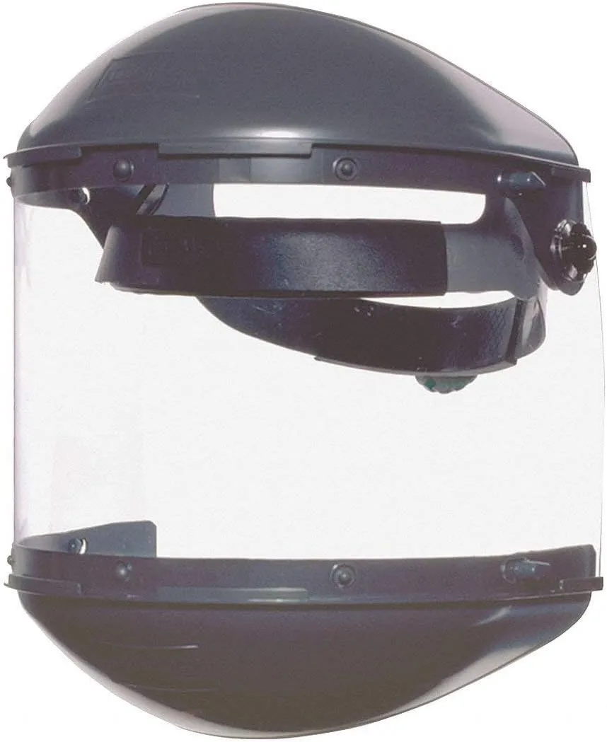 Fibre-Metal by Honeywell FM400DCCL Clear Visor Gray Noryl Chin Guard 4" Crown Size Ratchet Dual Crown High Performance Face