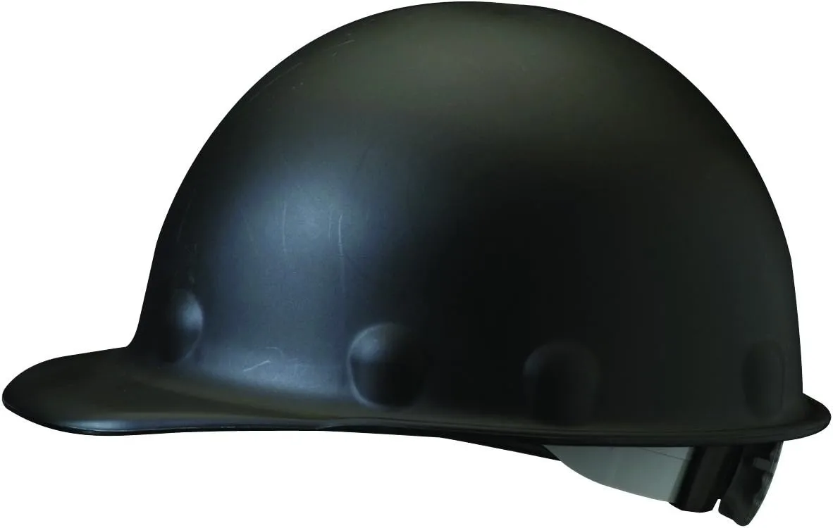 Fibre-Metal by Honeywell P2ASW11A000 Super Eight Swing Strap Fiber Glass Cap Style Hard Hat, Black