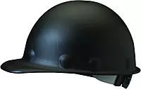 Fibre-Metal by Honeywell P2ASW11A000 Super Eight Swing Strap Fiber Glass Cap Style Hard Hat, Black