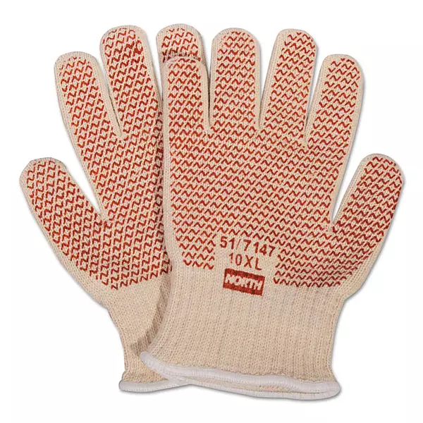 Honeywell Safety Products USA White 10 Gauge Cotton Hot Mill Gloves with Knit Wrist, X-Large (HW2-NOS51/7147-DZ-6)