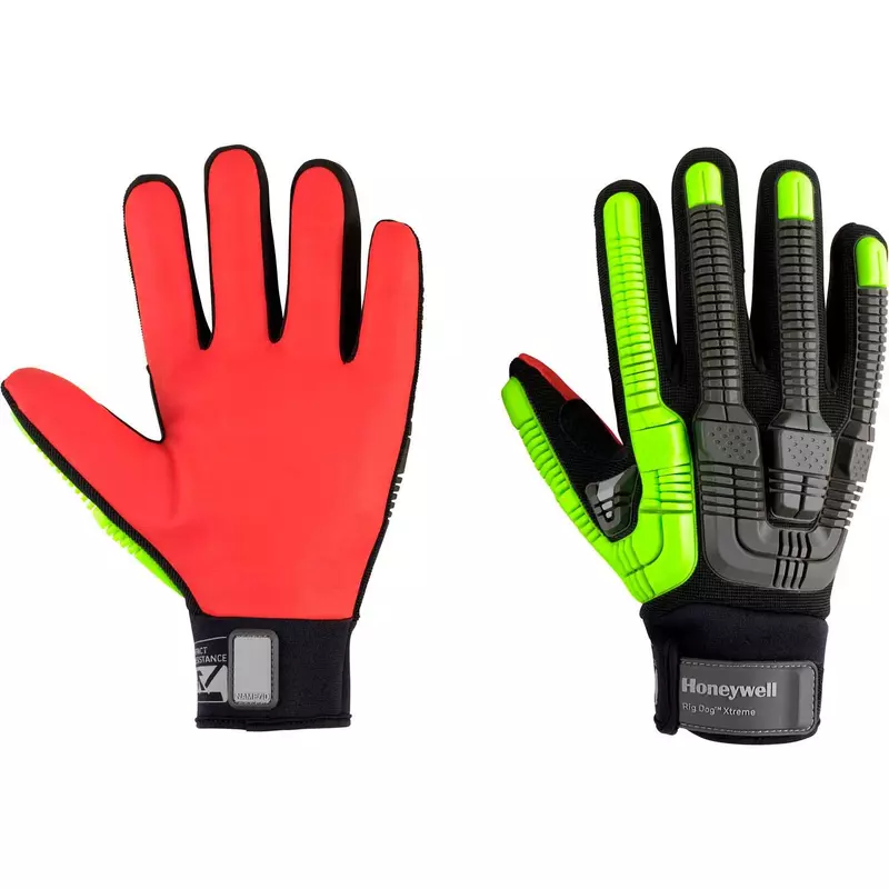 Honeywell Impact ANSI A6 Cut Palm, Velcro Cuff, LG 42-622BY/9L