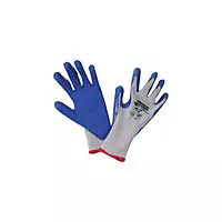 Honeywell NF14/9L Natural Rubber Coated Poly/Cotton Gloves, 5.5" Height, 7.56" Width, 1" Length