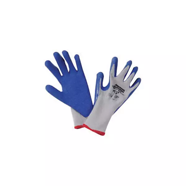 Honeywell NF14/9L Natural Rubber Coated Poly/Cotton Gloves, 5.5" Height, 7.56" Width, 1" Length