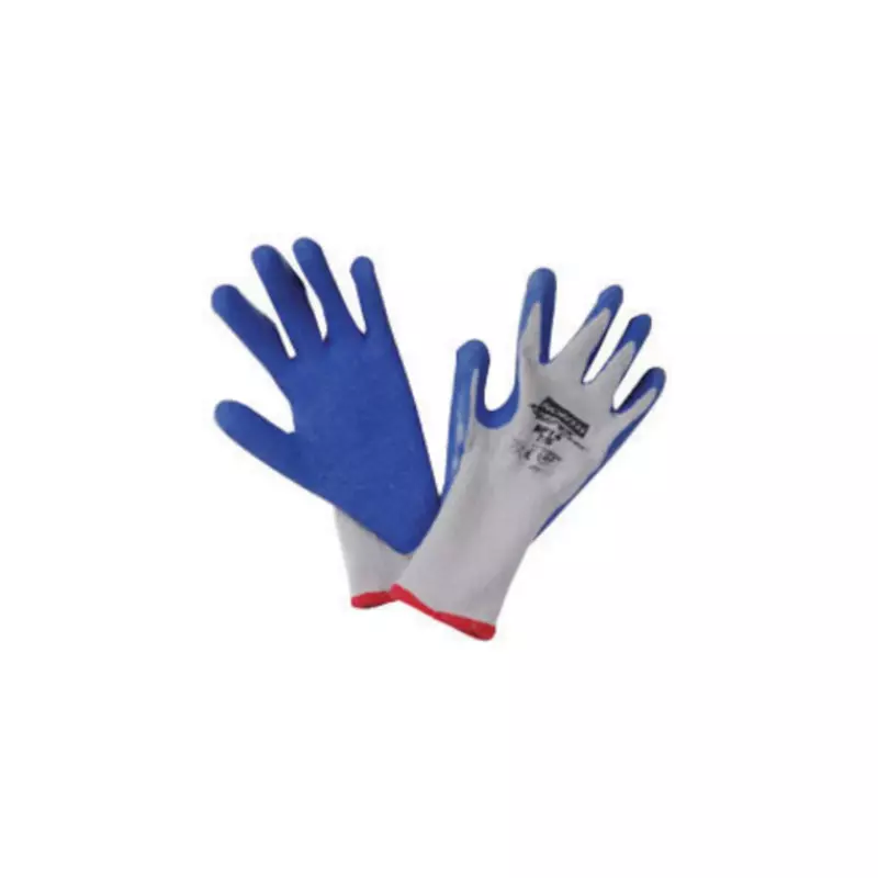 Honeywell NF14/9L Natural Rubber Coated Poly/Cotton Gloves, 5.5" Height, 7.56" Width, 1" Length