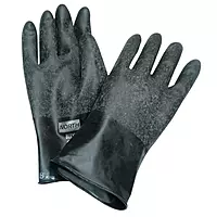 Honeywell Size 10 Black North Butyl 13 mil Unsupported Butyl Chemical Resistant Gloves