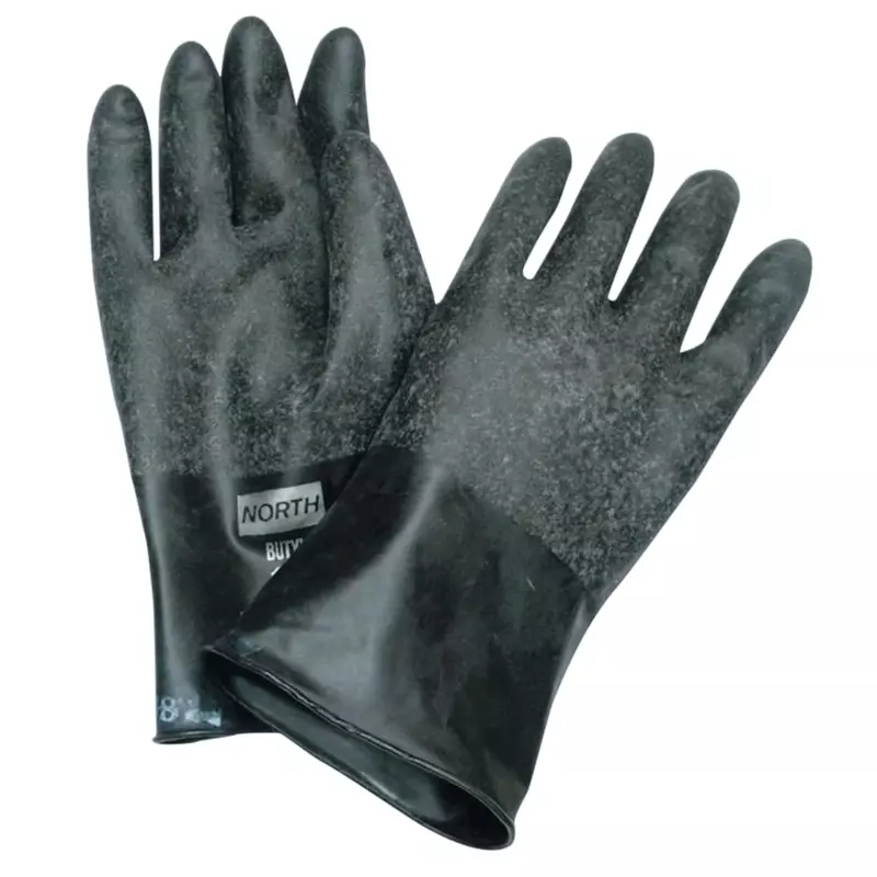 Honeywell Size 10 Black North Butyl 13 mil Unsupported Butyl Chemical Resistant Gloves