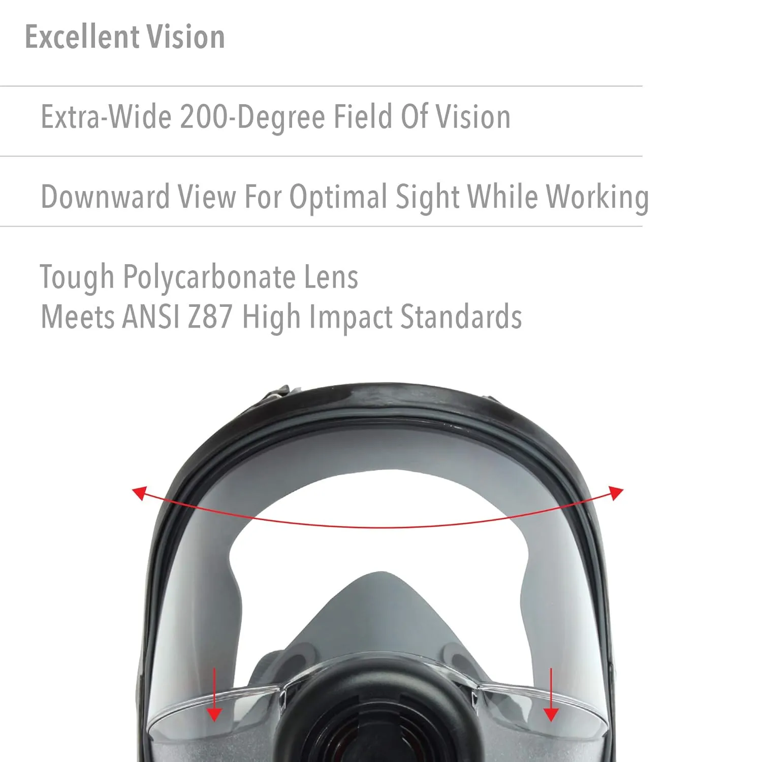 Honeywell North 5400 Series Niosh-Approved Full Facepiece Respirator, Small (54001S)