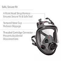 Honeywell North 5400 Series Niosh-Approved Full Facepiece Respirator, Small (54001S)
