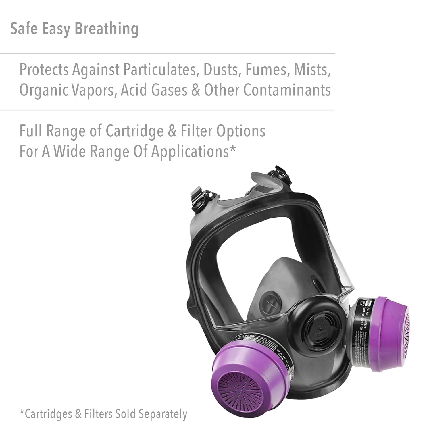 Honeywell North 5400 Series Niosh-Approved Full Facepiece Respirator, Small (54001S)