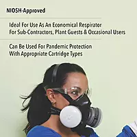Honeywell Home North 5500 Series Niosh-Approved Half Mask Respirator, Small (550030S), Black