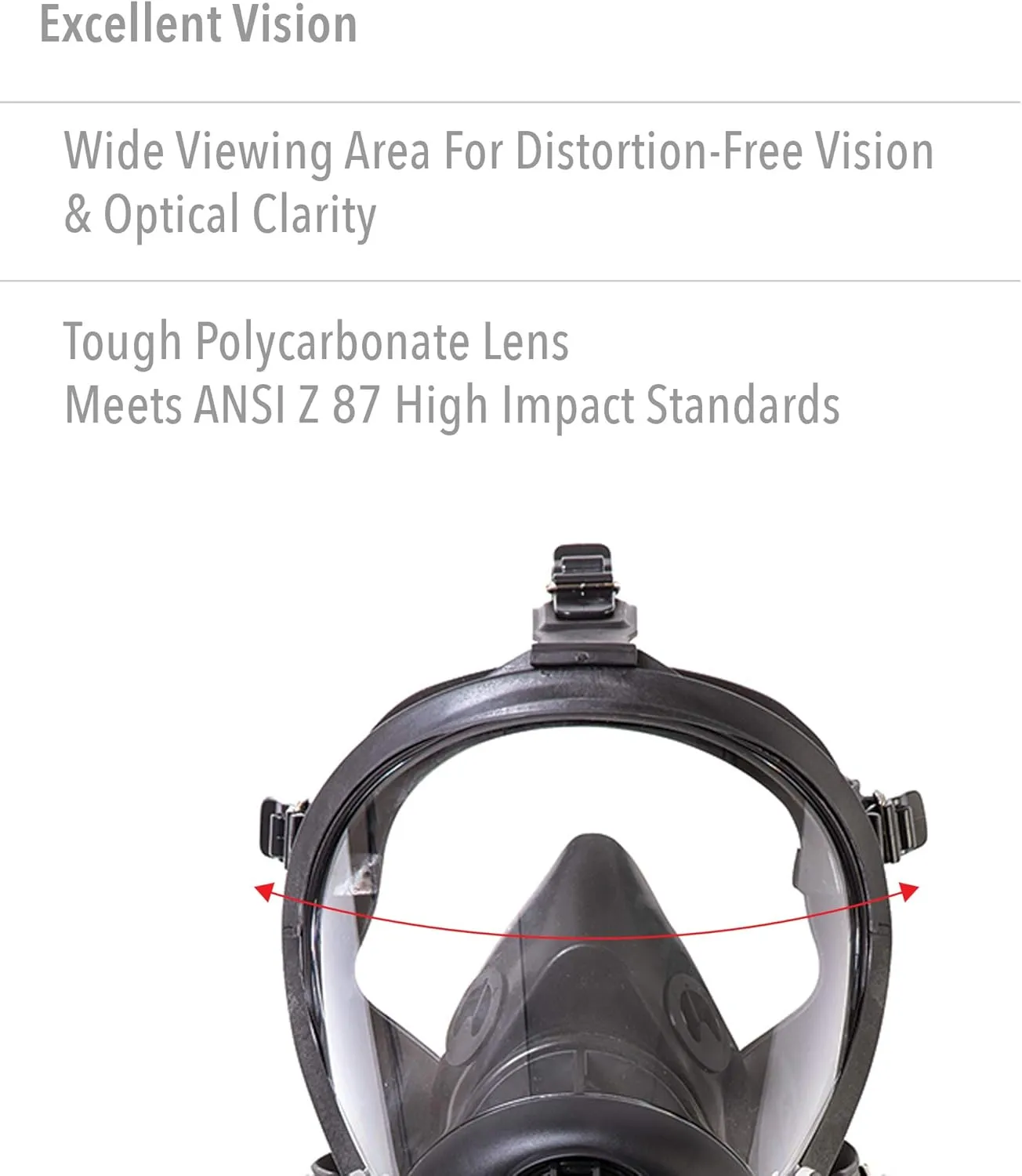 Honeywell North RU6500 Series Niosh-Approved Full Facepiece Silicone Respirator, Medium (RU65001M) 1 Count (Pack of 1)