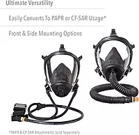 Honeywell North RU6500 Series Niosh-Approved Full Facepiece Silicone Respirator, Medium (RU65001M) 1 Count (Pack of 1)