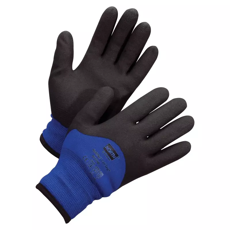 North by Honeywell NF11HD/8M NorthFlex-Cold Grip Winter Gloves, Medium, Blue/Black