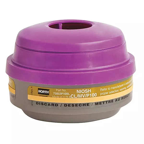 Honeywell 75852P100L Chlorine/Mercury Vapors/Particulate P100 APR Cartridge for 5500, 7700