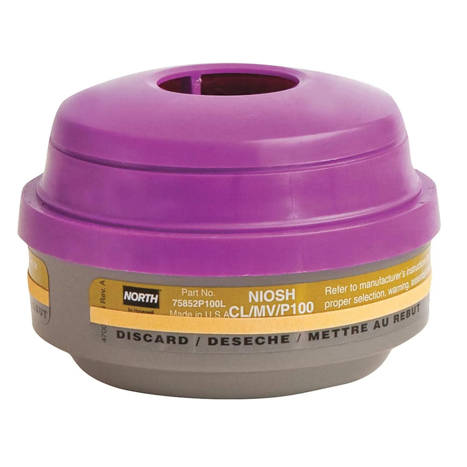 Honeywell 75852P100L Chlorine/Mercury Vapors/Particulate P100 APR Cartridge for 5500, 7700