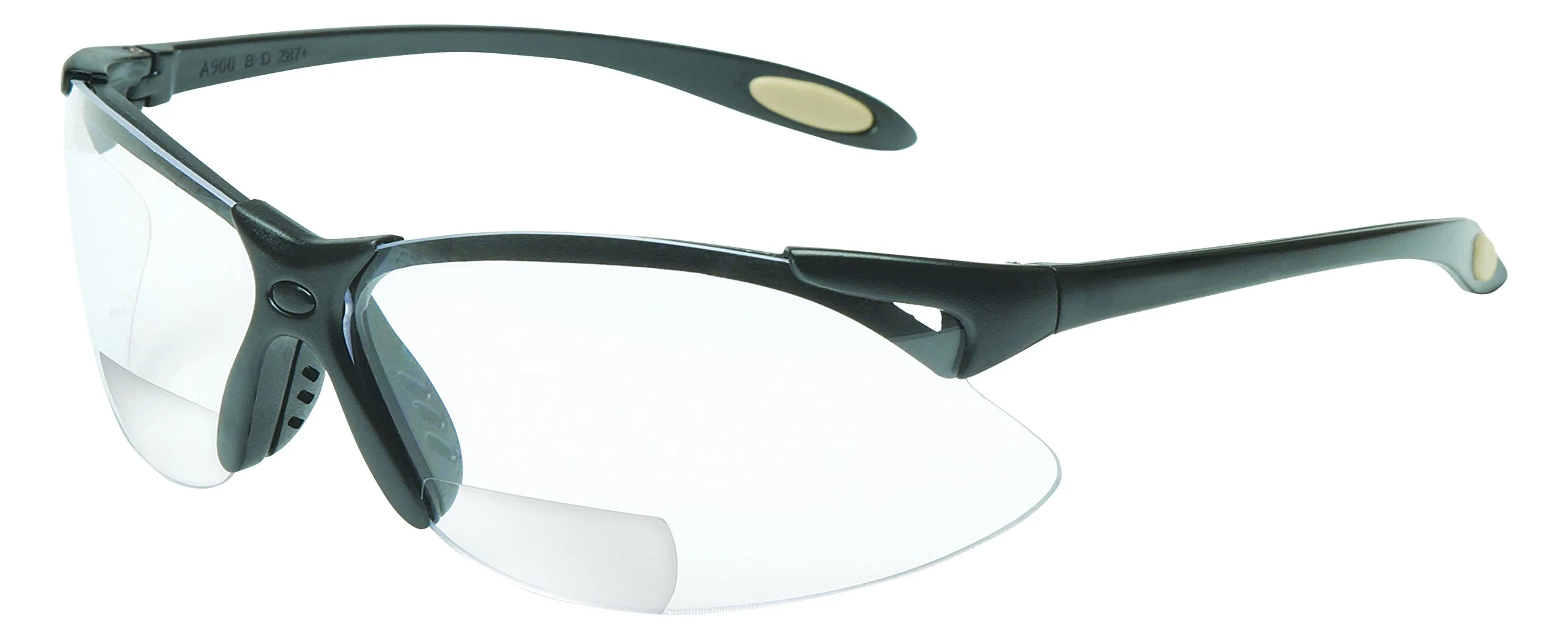 UVEX by Honeywell A952 Reader/Magnifier Series Black Frame, +2.5 Diopter Clear Lens with Anti-Scratch Hardcoat