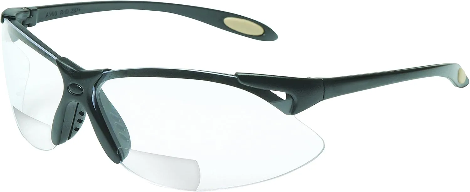 UVEX by Honeywell A952 Reader/Magnifier Series Black Frame, +2.5 Diopter Clear Lens with Anti-Scratch Hardcoat