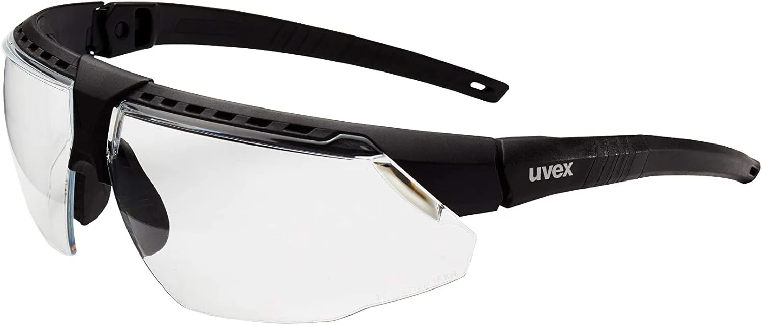 Uvex Honeywell Avatar Safety Glasses Black Frame with Clear Lens & Anti-Scratch Hardcoat (S2850)
